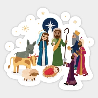 Christmas Nativity Scene Sticker